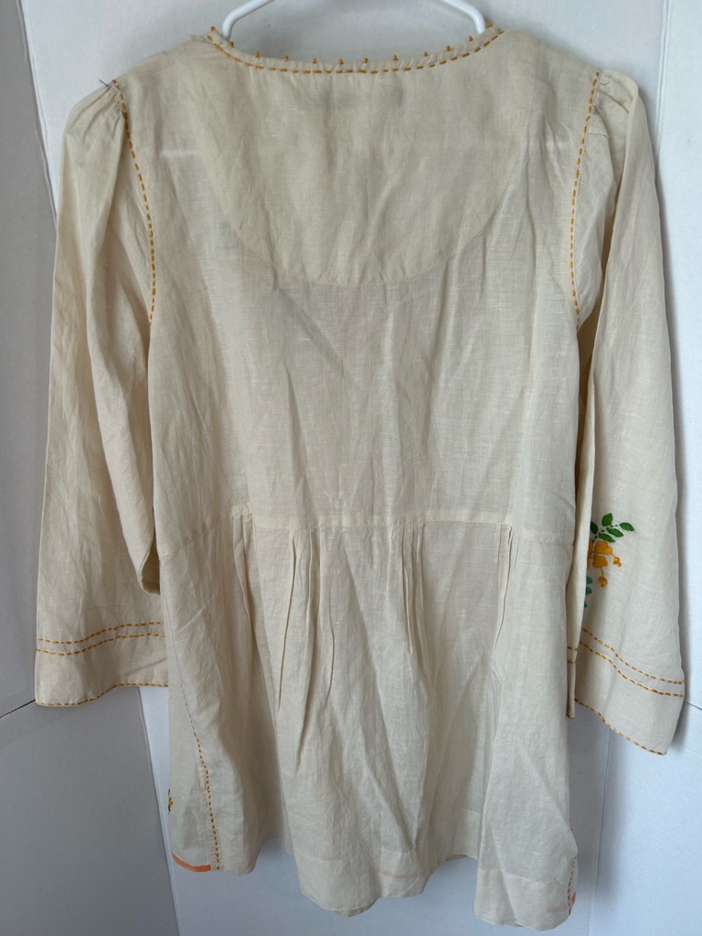 NEW Gudrun Sjödén Embroidered Organic Cotton Blouse Button-Front Tunic Boho Sz S - Picture 6 of 7